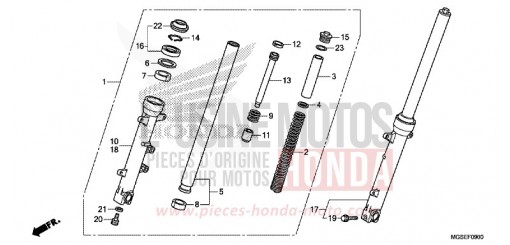 FOURCHETTE AVANT NC700SDC de 2012